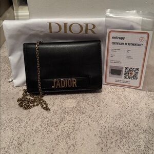 Dior Black Leather Chain Bag